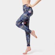Buddha Stones Flowers Leaves Birds Print Pants Sports Fitness Yoga Dance Leggings Women's Yoga Pants