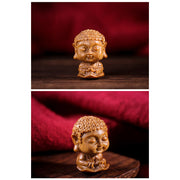 Buddha Stones Chinese Zodiac Natal Buddha Green Sandalwood Lotus Engraved Positive Home Decoration Decorations BS 13