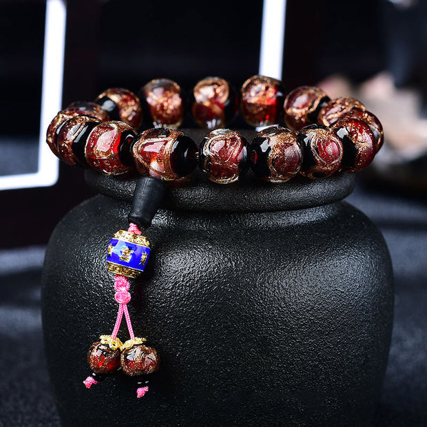 Buddha Stones Tibetan Dragon Vein Agate Healing Bracelet Bracelet BS 10
