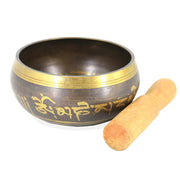 Buddhastoneshop Tibetan Meditation Bowl for Healing and Mindfulness Om Mani Padme Hum Singing Bowl