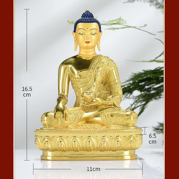 Buddha Stones Buddha Shakyamuni Figurine Enlightenment Copper Statue Home Offering Decoration Decorations BS 6