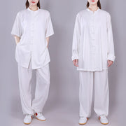 Buddha Stones Tai Chi Qigong Meditation Prayer Spiritual Zen Practice Unisex Cotton Linen Clothing Set Clothes BS 1