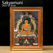 Buddha Stones Tibetan Framed Thangka Painting Blessing Decoration Decorations BS Sakyamuni