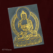 Buddha Stones 12 Chinese Zodiac Blessing Wealth Fortune Phone Sticker Phone Sticker BS Goat/Monkey-Tathagata Small
