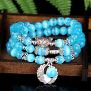 Buddha Stones Tibetan Chrysoberyl Support Bracelet Bracelet BS Blue