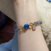 Buddha Stones Natural Moonstone Flower Chram Healing Beads Bracelet Bracelet BS 4