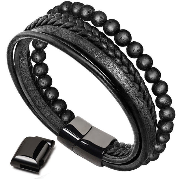 FREE Today: Anti-stress Support Bead Leather Bracelet – buddhastoneshop