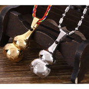 Buddha Stones Tibetan Yin Yang Symbol Gourd Harmony Titanium Steel Necklace Pendant Necklaces & Pendants BS 9