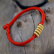Buddha Stones Handmade Simple Design Chinese Knotting Luck Strength Braid String Bracelet Bracelet BS 6