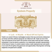 Buddha Stones Lucky Mythological Creature Taotie Wealth Titanium Steel Ring