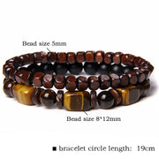 Buddha Stones Tiger Eye Frosted Stone Hematite Courage Bracelet Bracelet BS 1