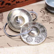 Buddha Stones Tibetan Tingsha Bell Six True Words White Copper Healing Decoration Buddhist Supplies BS main