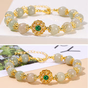 Buddha Stones Natural Jade Prosperity Bead Chain Bracelet Bracelet BS 5