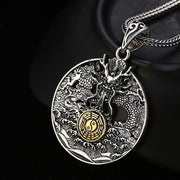 Buddha Stones Dragon Waves Yin Yang Bagua Luck Strength Necklace Pendant Necklaces & Pendants BS 1