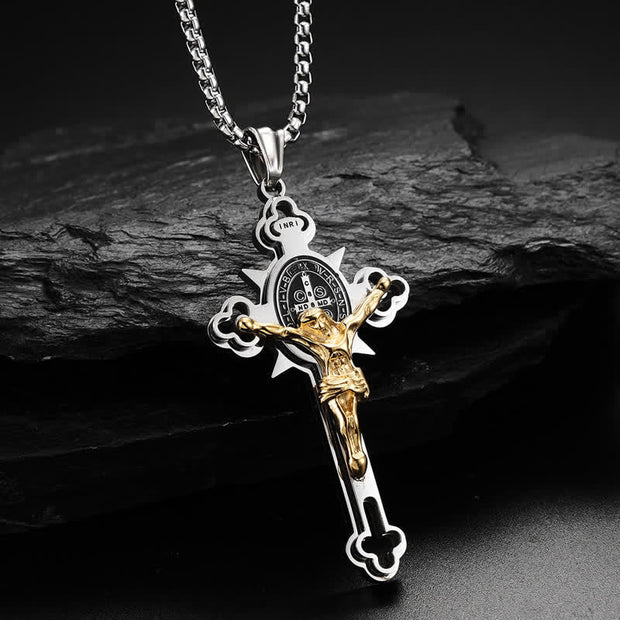 FREE Today: ST.Benedict Protection Cross Power Pendant Necklace FREE FREE 1