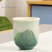 Buddha Stones Creative Green Ceramic Teacup Kung Fu Tea Cups