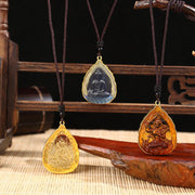 Buddha Stones Tibetan Buddha Liuli Crystal Serenity Necklace Pendant Necklaces & Pendants BS main