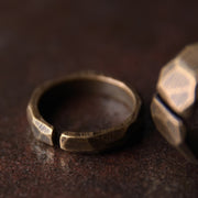 Buddha Stones Tibetan Simple Design Copper Wealth Ring Ring BS 6