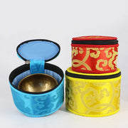 Buddha Stones Tibetan Singing Bowl Storage Bag with Zipper Closure Decoration