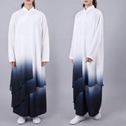 Buddha Stones Gradient Painting Meditation Prayer Spiritual Zen Tai Chi Qigong Practice Unisex Clothing Set Clothes BS 3