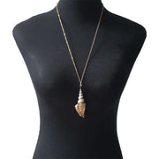 Buddha Stones Natural Shankha Conch Shell Seashell Lucky Necklace Pendant Necklaces & Pendants BS 6