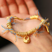 Buddha Stones Handmade Tibetan Lucky Fortune Multicolored Rope Braid Bracelet