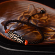 Buddha Stones Tibetan Nine-Eye Dzi Bead Prosperity String Bracelet Bracelet BS 1