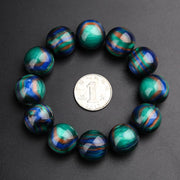 Buddha Stones Colorful Sea Willow Mala Positive Bracelet Ring