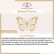 Buddha Stones White Jade Flower Butterfly Happiness Necklace Pendant Necklaces & Pendants BS 9