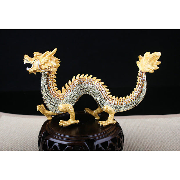 Buddha Stones Handmade Feng Shui Dragon Luck Success Home Decoration