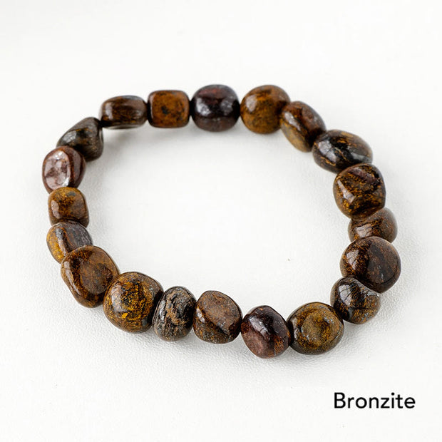 Natural Irregular Shape Crystal Stone Spiritual Awareness Bracelet Bracelet BS Bronzite