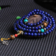 Buddha Stones 108 Beads Lazurite Positive Bracelet Mala Mala Bracelet BS 2