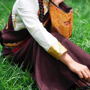 Buddha Stones Tibetan Shirt Robe Clothing Lhasa Long Dress Women Clothing