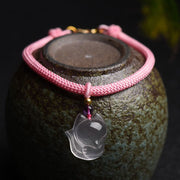 Buddha Stones Lucky Pink Crystal Fox Love String Bracelet Bracelet BS Pink Crystal(Soothing♥Warmth)