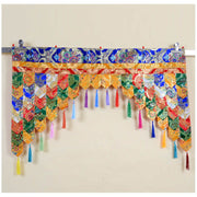 Buddha Stones Tibetan Five Colors Hanging Curtain Prayer Altar Healing Meditation Curtain Prayer Altar BS 4