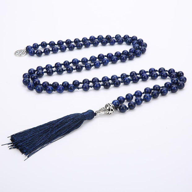 108 Mala Beads Prayer Yoga Meditation Necklace Bracelet BS Lazurite