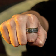 Buddha Stones Vintage Tibetan Om Mani Padme Hum Carved Peace Ring
