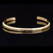 Buddha Stones Six True Words Engraving Titanium Steel Blessing Protection Bracelet Bracelet BS Six True Words Gold Large