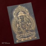 Buddha Stones 12 Chinese Zodiac Blessing Wealth Fortune Phone Sticker Phone Sticker BS Ox/Tiger-Void Bodhisattva Large
