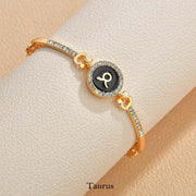 12 Constellations of the Zodiac Rhinestone Chain Adjustable Bracelet (Extra 30% Off | USE CODE: FS30) Bracelet BS Taurus