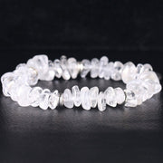 Buddha Stones Natural White Crystal Lotus Healing Bracelet Bracelet BS 4