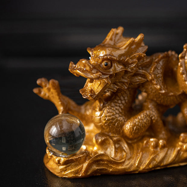 Buddha Stones Year Of The Dragon Color Changing Resin Luck Success Tea Pet Home Figurine Decoration Decorations BS 16