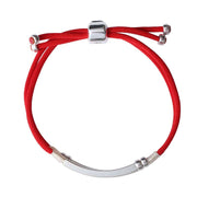 Buddha Stones 925 Sterling Silver Red String Layered Braid Bracelet Bracelet BS 16