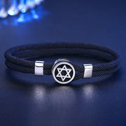 Buddha Stones Star of David Calm Balance String Bracelet Bracelet BS Black(Wrist Circumference 14-20cm)