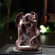 Buddha Stones Dragon Protection Incense Burner Decoration