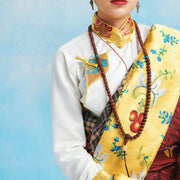 Buddha Stones Vintage Tibetan Shirt Robe Clothing Lhasa Long Dress Women Clothing