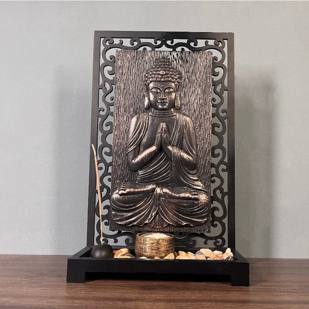 Buddha Stones Buddha Compassion Serenity Home Resin Prayer Altar Decoration Decorations BS Meditation Buddha 22*32.7cm
