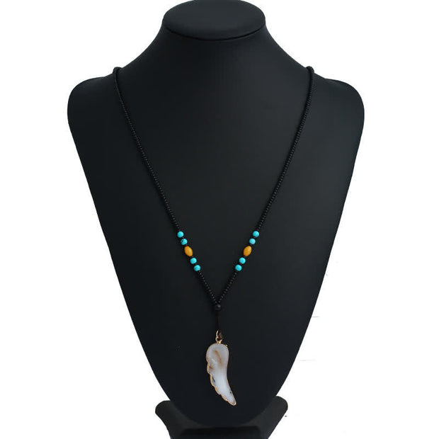 Buddha Stones Ethnic Turquoise Crystal Protection Necklace Pendant Necklaces & Pendants BS 5