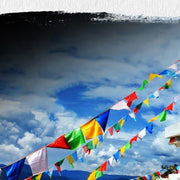 Buddha Stones Tibetan 5 Colors Windhorse Auspicious Swastika Outdoor 20 Pcs Prayer Flag