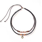 Buddha Stones Love Heart Pattern Bead Healing Necklace Pendant Bracelet Bracelet Necklaces & Pendants BS 3